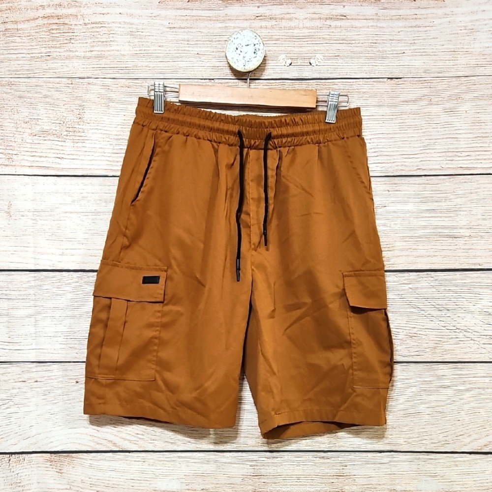 💟 Manfinity Copper Brown Cargo Shorts Medium